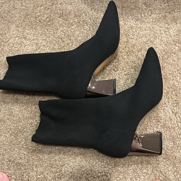 Zara Black Fabric ankle boot - Picture 3 of 5